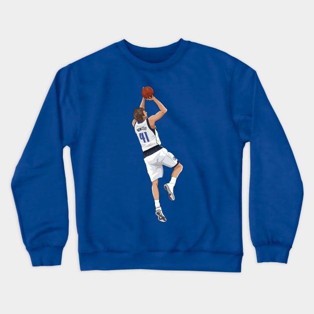 Dirk Nowitzki Crewneck Sweatshirt by xavierjfong